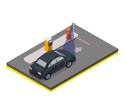 กล้องกำลังอ่านป้ายทะเบียน