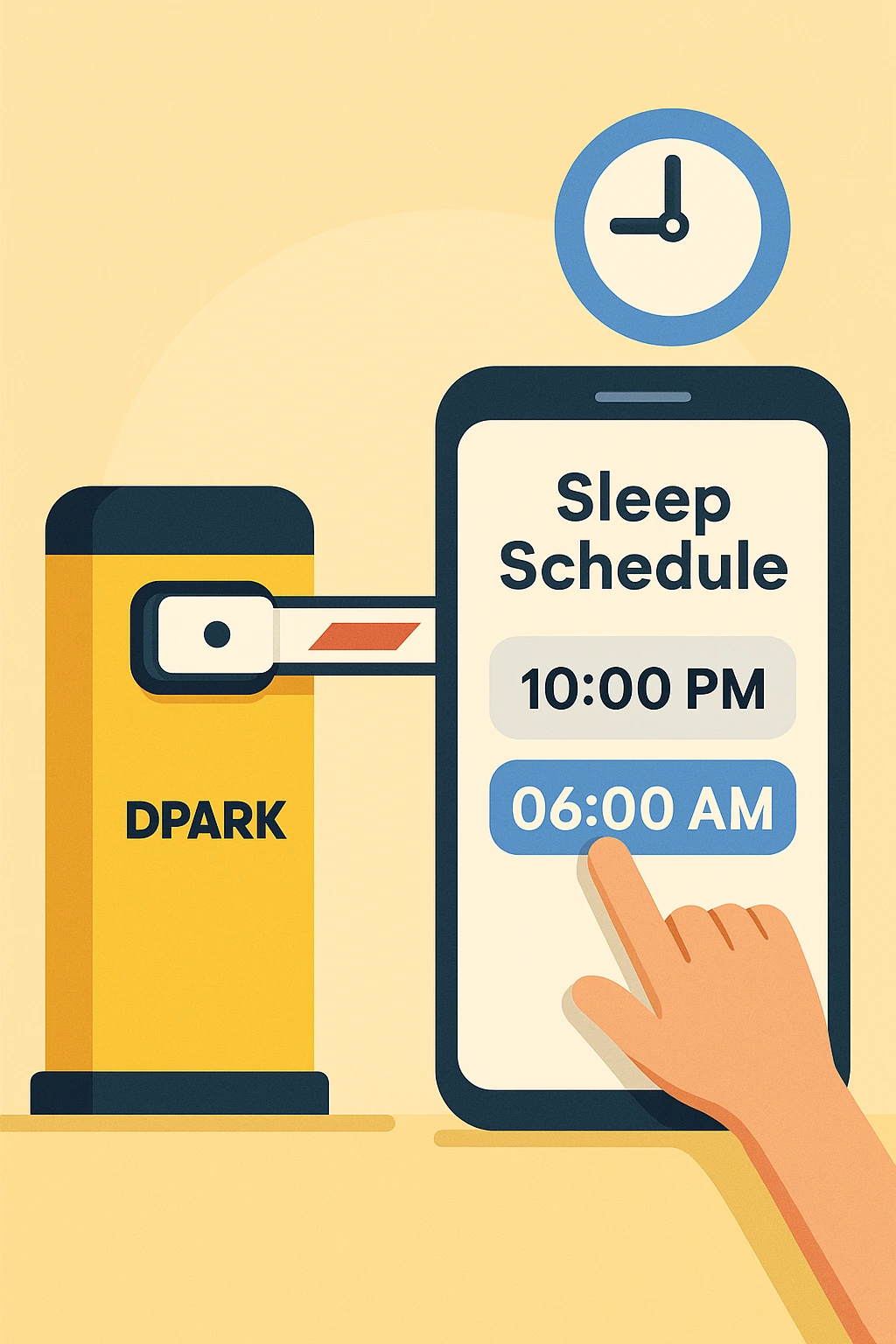 Sleep Schedule บนตู้บูม Barrier Gate